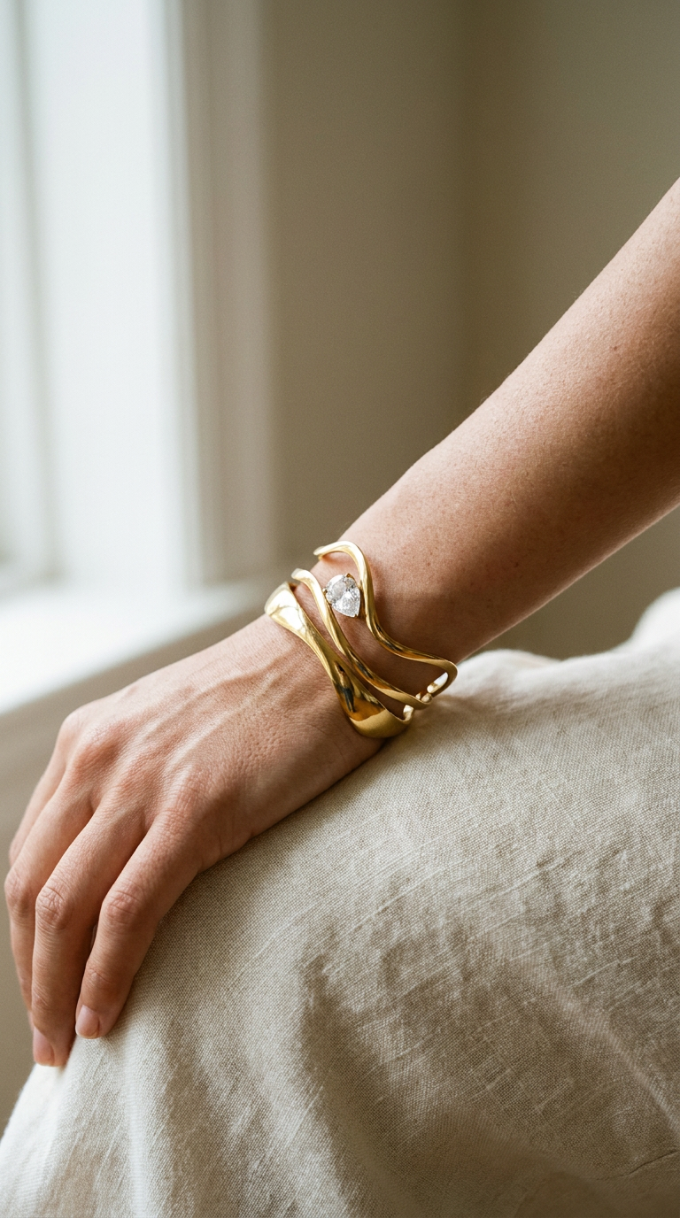 Aurora Wave Cuff Bracelet
