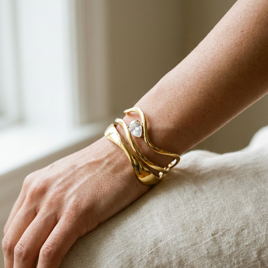 Aurora Wave Cuff Bracelet