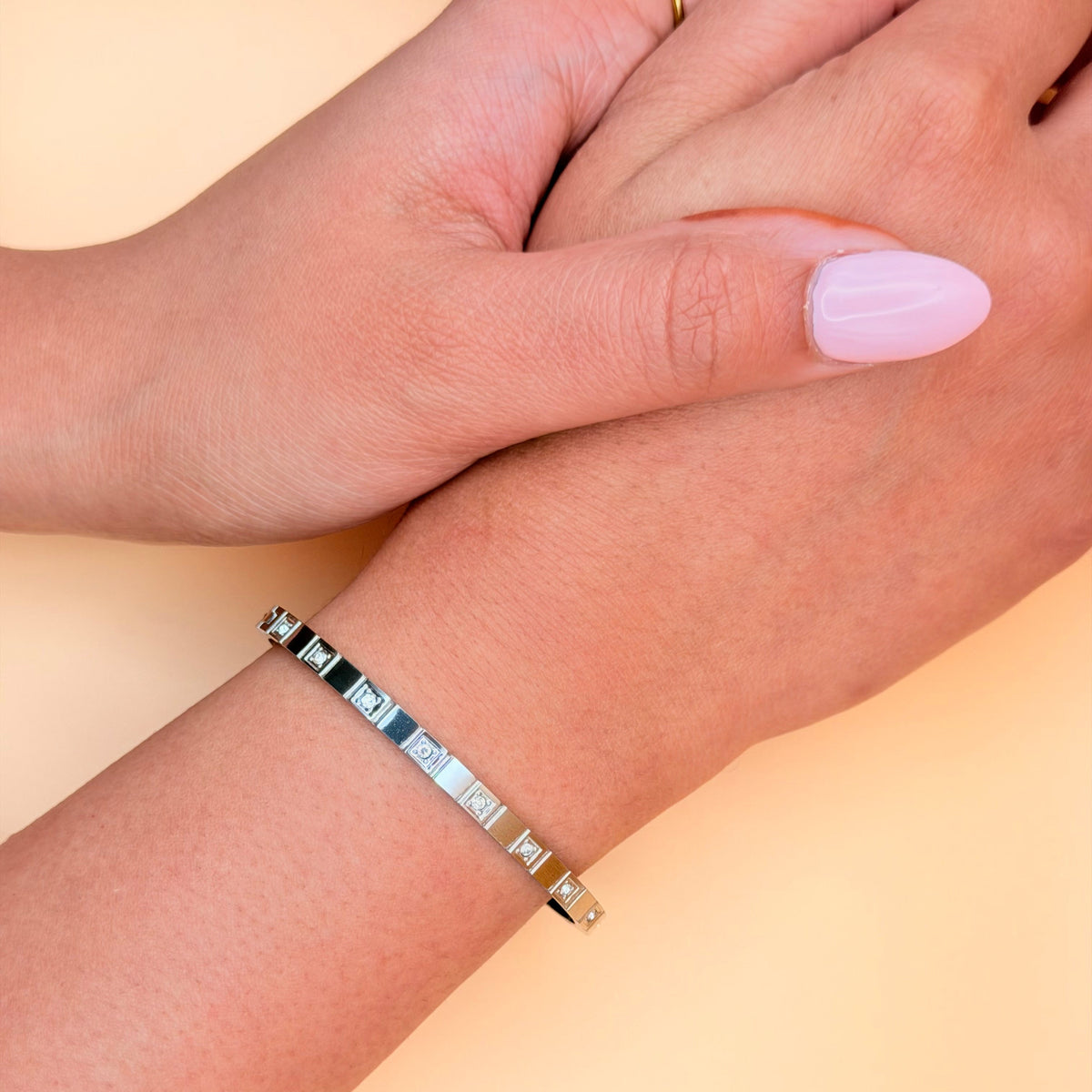 Silver Block Bracelet