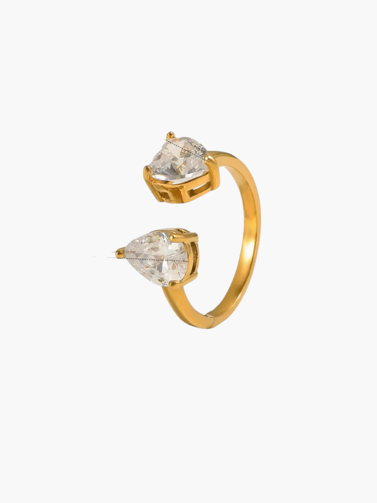 Heart Drop adjustable ring