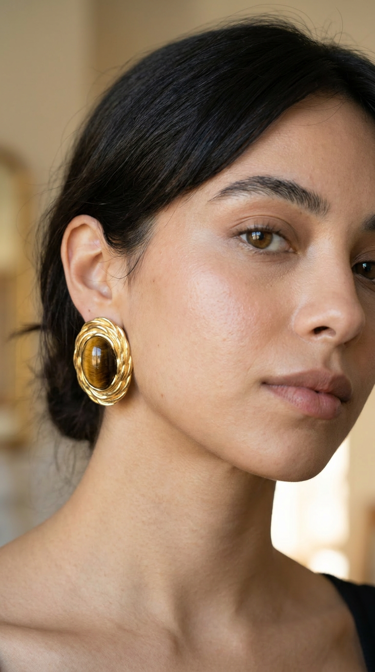 Brown Stud Earings