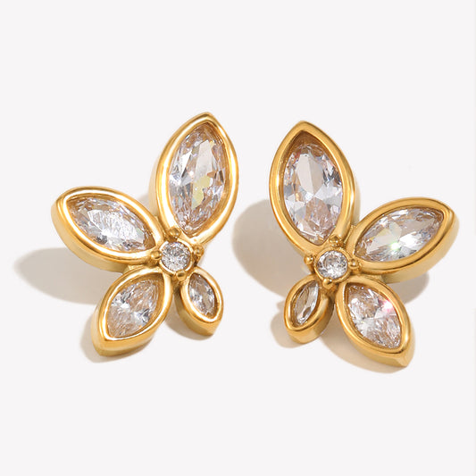 Petal bloom stud earrings