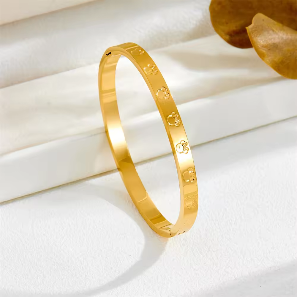 Golden Mickey Head Bracelet