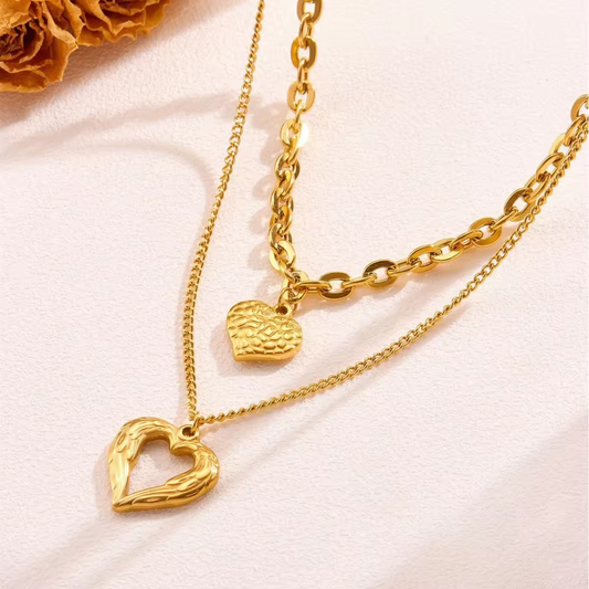 Double layer Heart Necklace