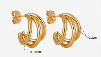 Golden Hoop Earrings