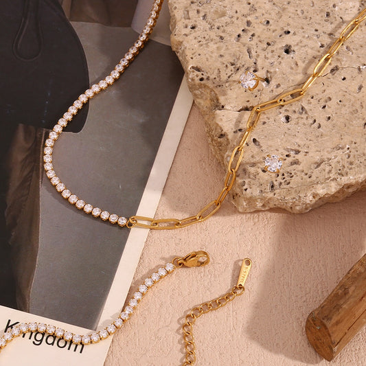 Paperclip Tennis Necklace