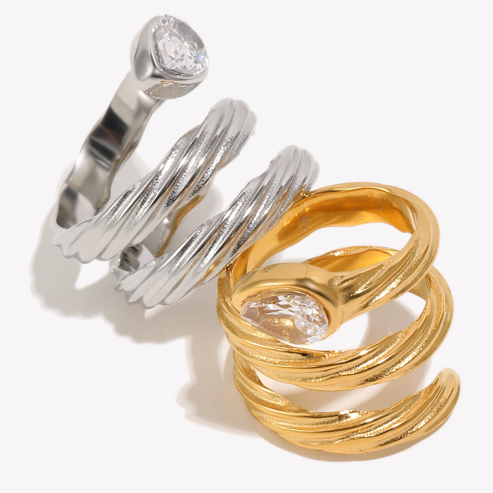 Teardrop statement ring